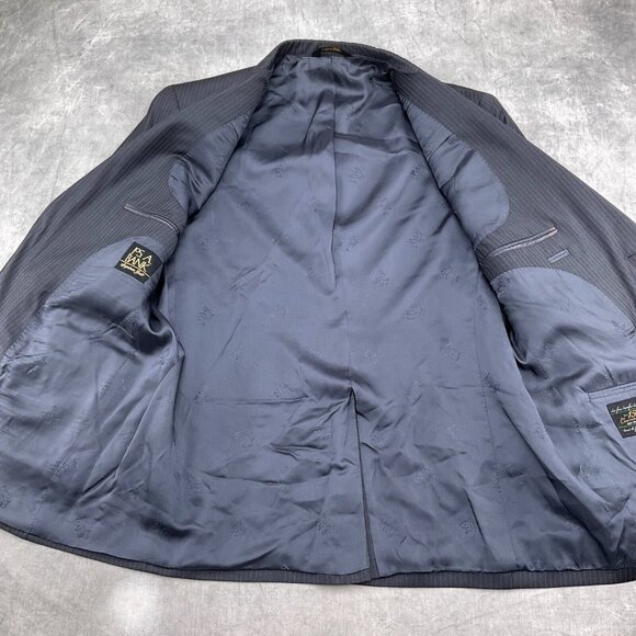 Jos A Banks Blazer Men 42R Gray Pinstripe Gordon Super 150s Wool Signature VTG‎ - Picture 10 of 15